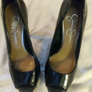 Jessica Simpson peep toe pumps